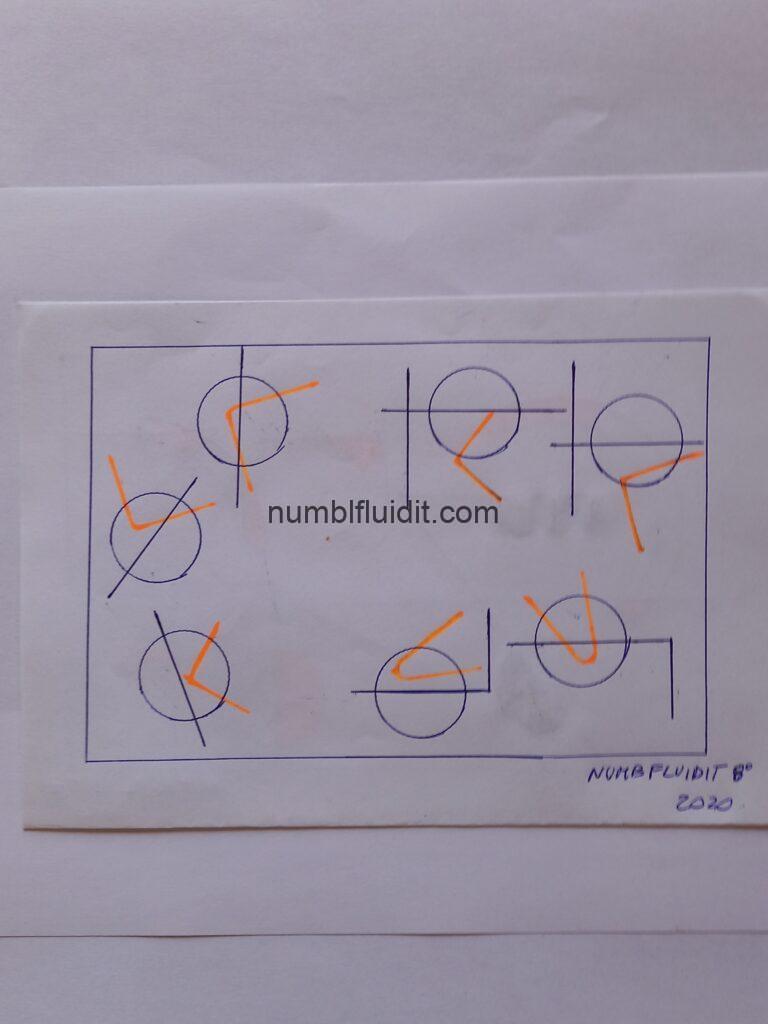 Disegno su carta con penna biro, geometria e sovrapposizioni, Opera D'Arte Astratta